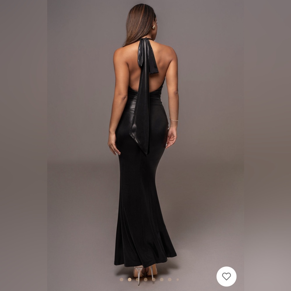 JLUXLABEL BLACK BRYANNA METALLIC MAXI DRESS
